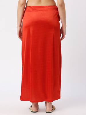 Neckbook Satin Red Color Petticoat 4