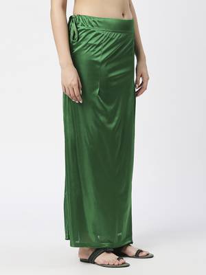 Neckbook Satin Green Color Petticoat 3