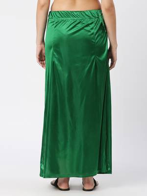 Neckbook Satin Green Color Petticoat 4