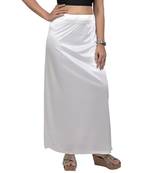Neckbook Satin White Color Petticoat