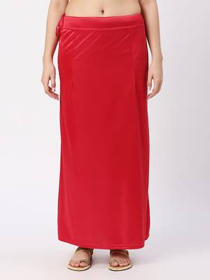 Neckbook Satin Maroon Color Petticoat 1