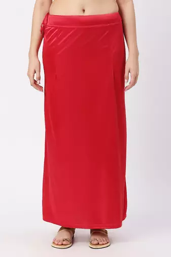 Neckbook Satin Maroon Color Petticoat
