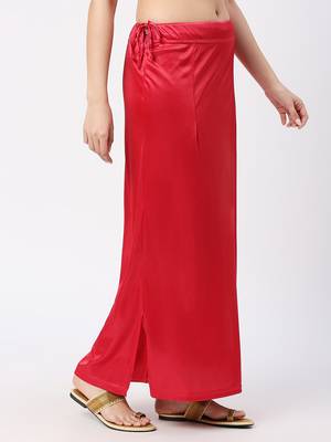 Neckbook Satin Maroon Color Petticoat 3