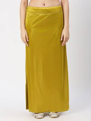 Neckbook Satin Mhendi Green Color Petticoat 1