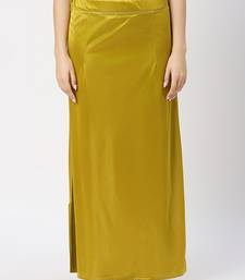 Neckbook Satin Mhendi Green Color Petticoat