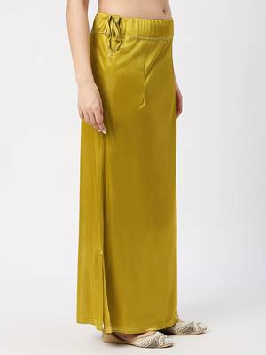 Neckbook Satin Mhendi Green Color Petticoat 3