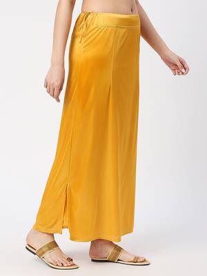 Neckbook Satin Yellow Color Petticoat 3