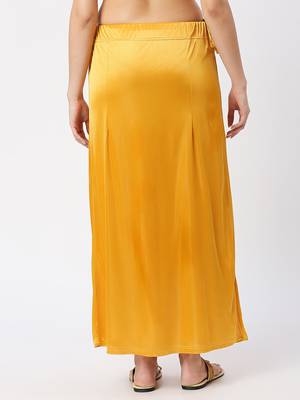 Neckbook Satin Yellow Color Petticoat 4