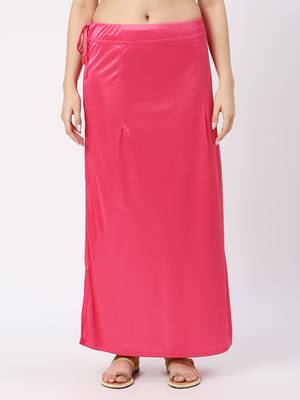Neckbook Satin Dark Pink Color Petticoat 1