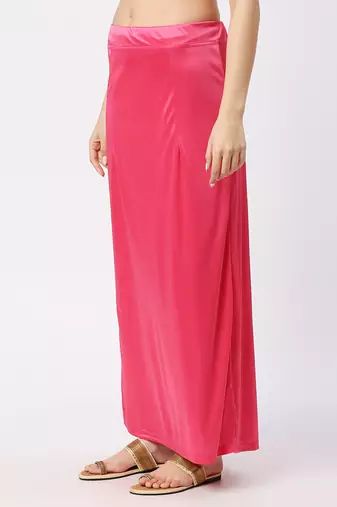 Neckbook Satin Dark Pink Color Petticoat