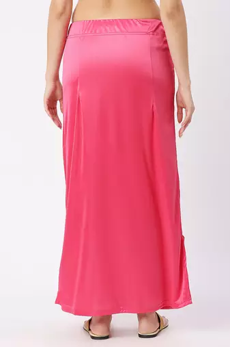 Neckbook Satin Dark Pink Color Petticoat