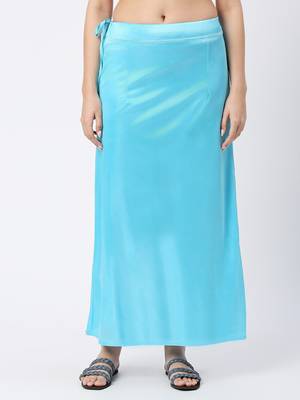 Neckbook Satin Sky Blue Color Petticoat 1