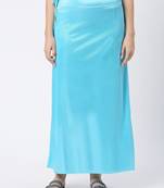 Neckbook Satin Sky Blue Color Petticoat