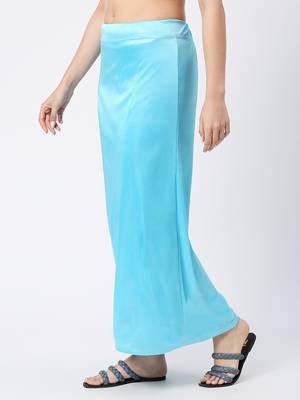 Neckbook Satin Sky Blue Color Petticoat 2