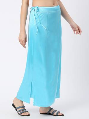 Neckbook Satin Sky Blue Color Petticoat 3