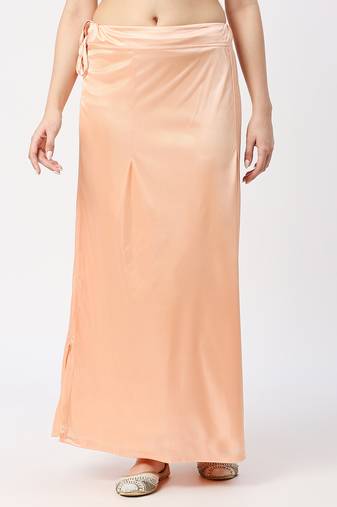 Neckbook Satin Light Peach Color Petticoat