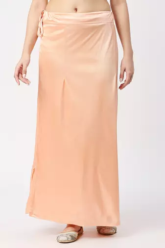 Neckbook Satin Light Peach Color Petticoat