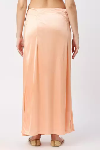 Neckbook Satin Light Peach Color Petticoat