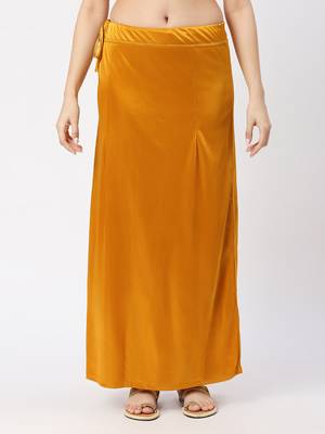 Neckbook Satin Mustard Color Petticoat 1