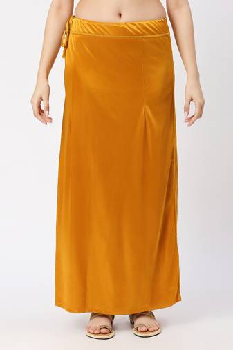 Neckbook Satin Mustard Color Petticoat