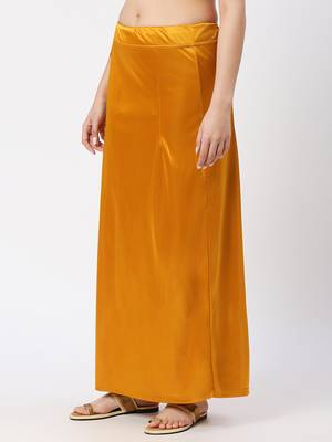 Neckbook Satin Mustard Color Petticoat 2