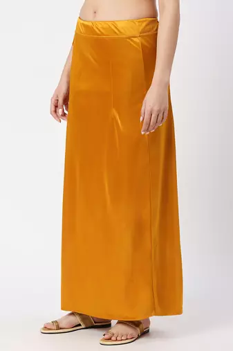 Neckbook Satin Mustard Color Petticoat