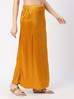 Neckbook Satin Mustard Color Petticoat 3