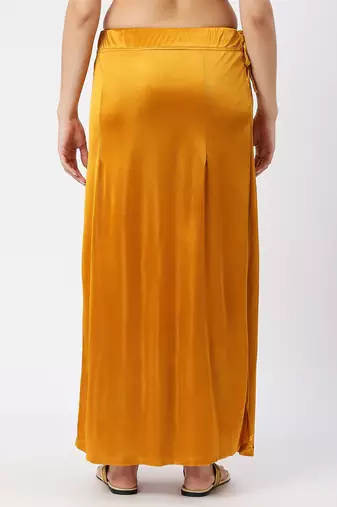 Neckbook Satin Mustard Color Petticoat