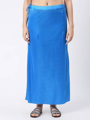 Neckbook Satin Blue Color Petticoat 1