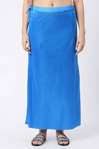 Neckbook Satin Blue Color Petticoat