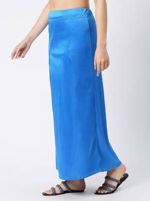 Neckbook Satin Blue Color Petticoat 2