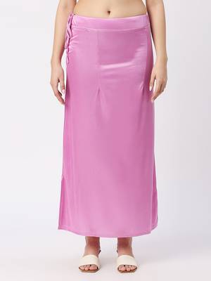 Neckbook Satin Light Purple Color Petticoat 1