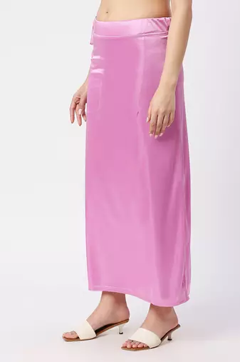 Neckbook Satin Light Purple Color Petticoat