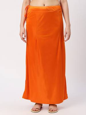 Neckbook Satin Orange Color Petticoat 3