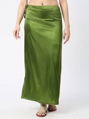 Neckbook Satin Olive Color Petticoat 1