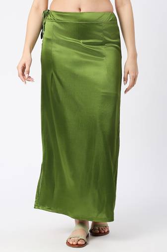 Neckbook Satin Olive Color Petticoat