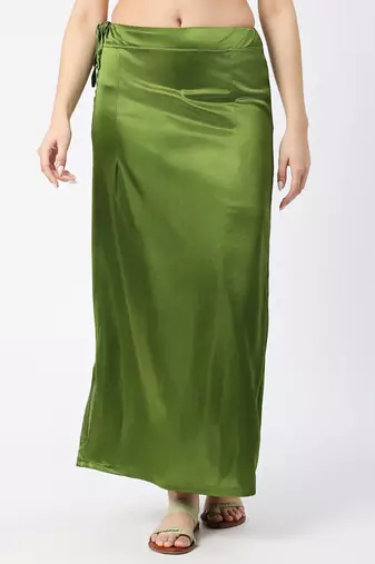 Neckbook Satin Olive Color Petticoat