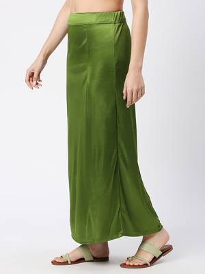Neckbook Satin Olive Color Petticoat 2