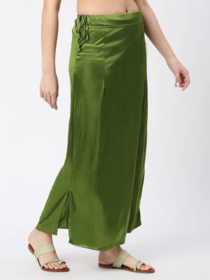 Neckbook Satin Olive Color Petticoat 3