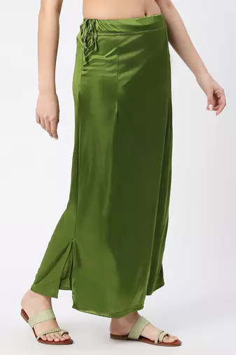 Neckbook Satin Olive Color Petticoat