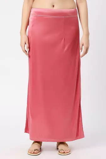 Neckbook Satin Pink Color Petticoat