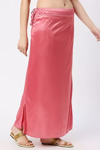 Neckbook Satin Pink Color Petticoat