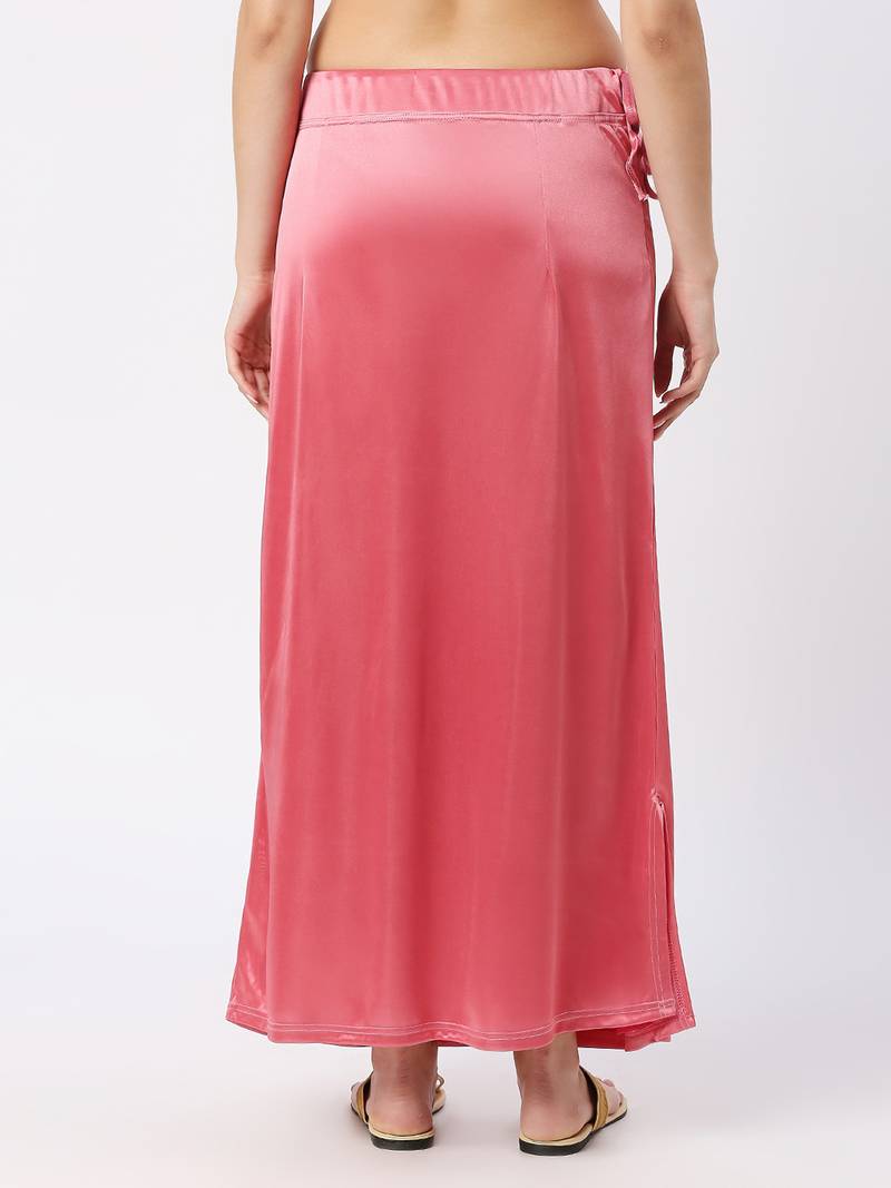Neckbook Satin Pink Color Petticoat