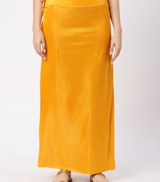 Neckbook Satin Yellow Color Petticoat