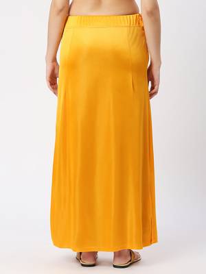 Neckbook Satin Yellow Color Petticoat 4