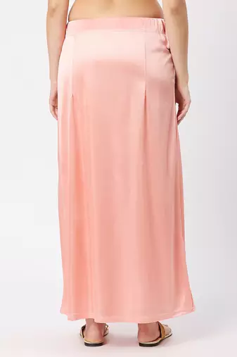 Neckbook Satin Pink Color Petticoat