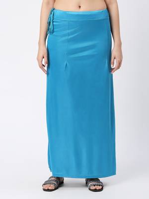 Neckbook Satin Rama Blue Color Petticoat 1