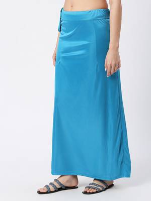 Neckbook Satin Rama Blue Color Petticoat 2