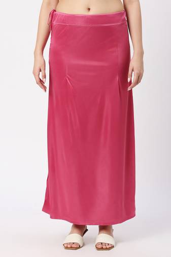 Neckbook Satin Rama Green Color Petticoat
