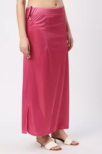 Neckbook Satin Rama Green Color Petticoat